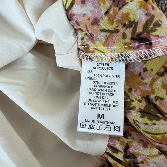 NWT! ASTR The Label Blush Yellow Multi Color Mini Dress Back Zip Women’s Size M - Picture 9 of 13